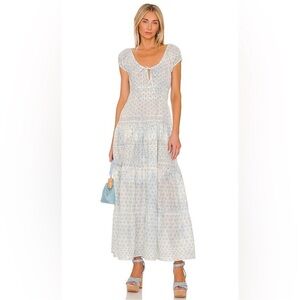 ⭐️LoveShackFancy Magdaline maxi dress- powder blue hand dye⭐️